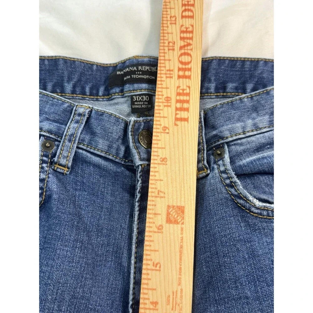 Banana Republic Premium Performance Jeans Mens 31x30 Slim Stretch Denim Blue